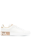 Dolce & Gabbana Dolce&gabbana White/gold Portofino Sneakers