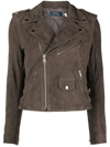 Polo Ralph Lauren Asymmetric Zip-fastening Biker Jacket In Grau