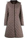 POLO RALPH LAUREN CHECK-PATTERNED QUILTED COAT