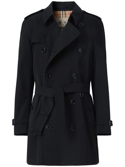 Burberry Black Chelsea Heritage Mid-length Trench Coat