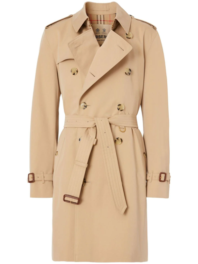 Burberry Kensington Heritage Trench Coat In Beige