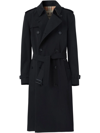 Burberry Kensington Heritage Long Trench Coat In Schwarz