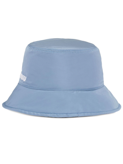 Miu Miu Faille Bucket Hat In Blau