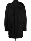 Amiri Quilted Fishtail Parka In Schwarz
