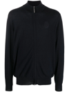 BILLIONAIRE CREST CASHMERE-BLEND ZIP-UP JUMPER