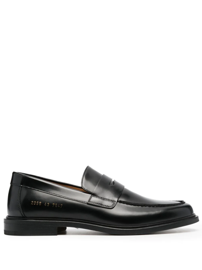 Common Projects Leather Penny Loafers In Black