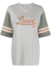 Loewe Brand-printed Oversized Cotton-jersey T-shirt In Grey Melange