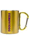 DSQUARED2 LOGO-PRINT CARABINER TRAVEL CUP