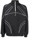 Saul Nash Rituals Oversized Zip-up Sweatshirt In Schwarz