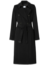 Burberry Cashmere Kensington Trench Coat In Schwarz