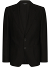 Dolce & Gabbana Deconstructed Single-breasted Linen Blazer In Schwarz