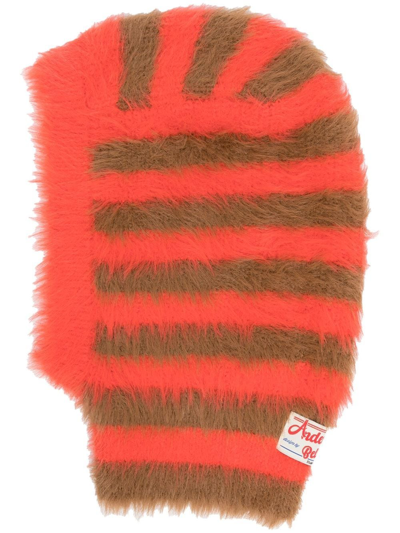 Andersson Bell Multi-coloured Striped Knitted Balaclava In Orange