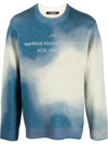 A-cold-wall* Gradient-knit Crew-neck Jumper In Blau