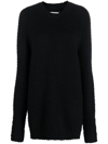 Maison Margiela Four-stitch Brushed Jumper In Schwarz