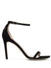Stuart Weitzman Disney 100mm Crystal-embellished Sandals In Schwarz