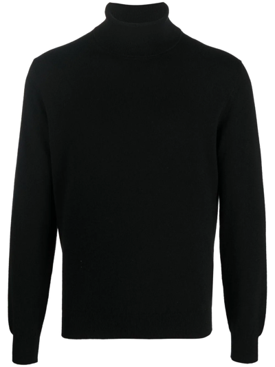 Zegna Roll-neck Cashmere Jumper In Black