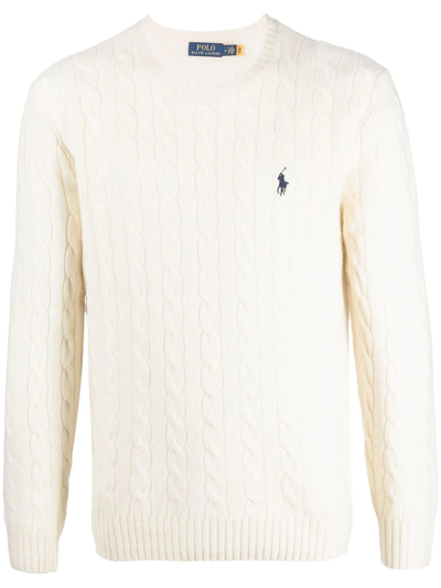 Polo Ralph Lauren Cable-knit Jumper In Neutrals