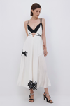 Simkhai Shilah Patchwork Lace Halter Midi Dress In White Multi