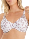 Bali Passion For Comfort Seamless Underwire Minimizer Bra 3385 In White Floral Print