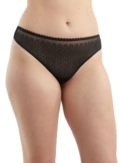Bare The Flirty Lace Thong In Black