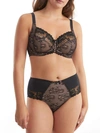 Pour Moi Sofia Embroidered Side Support Bra In Black