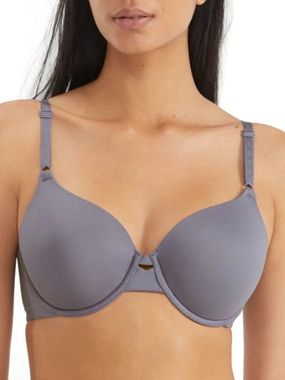 Warner's Cloud 9 Back Smoothing T-shirt Bra In Blue Granite