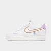 Nike Women's Air Force 1 Low '07 Se Casual Shoes In White/orange/purple