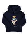 Polo Ralph Lauren Printed Cotton-blend Jersey Hoodie In Cruise Navy
