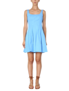Staud Wells Pleated Minidress In Azzurro