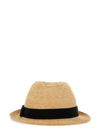 Helen Kaminski Avara Raffia Straw Fedora Hat In Beige
