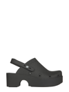 Xocoi 60mm Slingback Platform Mules In Nero