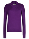 Sportmax Ribbed-trim V-neck Jumper In Viola