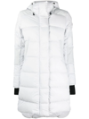 Canada Goose Alliston Packable Mid-length Down Coat In White