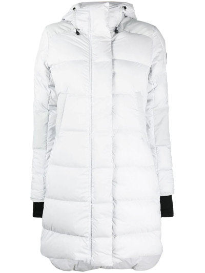 Canada Goose Alliston Packable Mid-length Down Coat In White