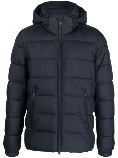 Save The Duck Zip-up Padded Jacket In Blue