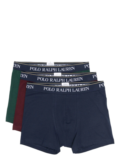 Polo Ralph Lauren Logo-waistband Boxer Pack In Blue