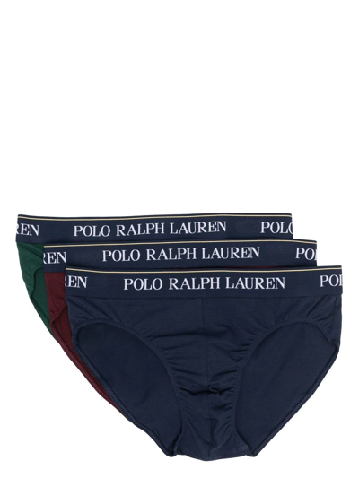 Polo Ralph Lauren Logo-waistband Boxer Briefs Pack In Blue