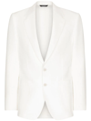 Dolce & Gabbana Notched-collar Single-breasted Blazer In White