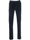 Incotex Cotton Straight-leg Trousers In Blue