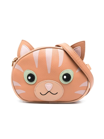 Molo Kids' Cat Faux-leather Shoulder Bag In Neutrals