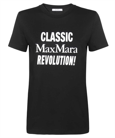 Max Mara Gerard Classic Printed Jersey T-shirt In Black