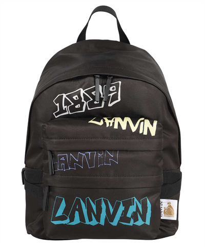 Lanvin Bumpr Printed Backpack In Black