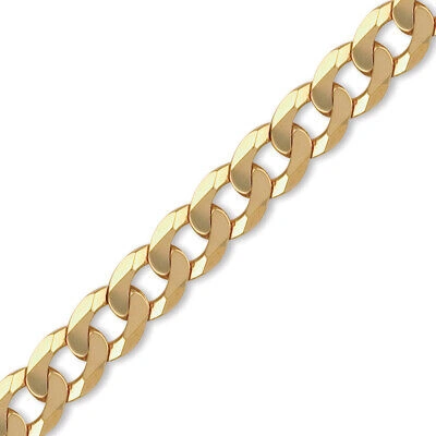 Pre-owned Jewelco London Mens 9ct Gold Heavy Weight Curb Link 14mm Chain Bracelet 9 Inch