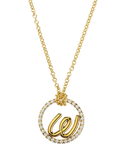 The Alkemistry 18kt Yellow Gold Love Letter Diamond Necklace