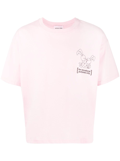 Natasha Zinko Bunny-print T-shirt In Pink