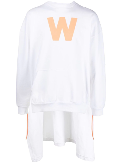 Walter Van Beirendonck Logo-print Crew Neck Sweatshirt In Weiss