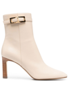 SERGIO ROSSI NORA 95MM LEATHER BOOTS