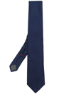 Brunello Cucinelli Satin-finish Pointed-tip Tie In Blau