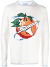 CASABLANCA GRAPHIC-PRINT INTARSIA-KNIT JUMPER