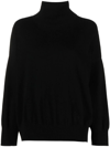 Loulou Studio Kris Wool Blend Turtleneck Sweater In Black